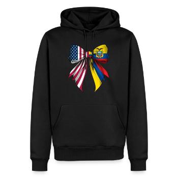 Coquette Boucle Racines Equateur Héritage - Sweat à capuche Premium bio Homme - noir - Devant - Nico (187cm)