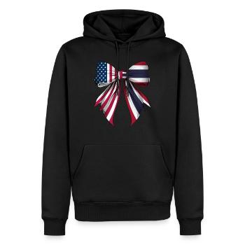 Coquette Bow Thailand Roots Heritage Thai Pride - Men’s Premium Organic Hoodie - black - Front - Nico (187cm)