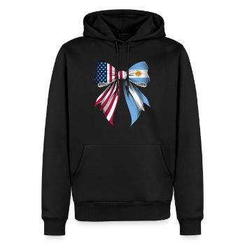 Coquette Bow Argentinien Wurzeln Argentinisch - Männer Premium Bio Hoodie - Schwarz - Vorne - Nico (187cm)