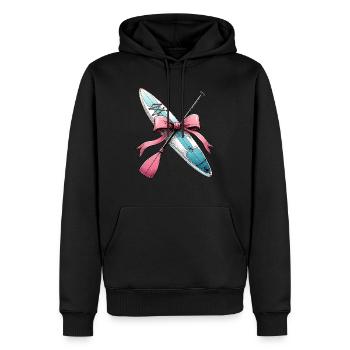 Coquette Bow Stand Up Paddling SUP Boat Paddle - Men’s Premium Organic Hoodie - black - Front - Nico (187cm)
