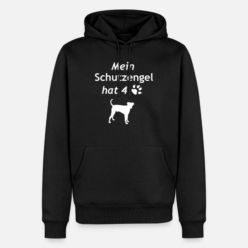 Mon ange gardien a 4 pattes 01 - Sweat à capuche Premium bio Homme - noir