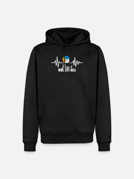 Beachvolleyball - Männer Premium Bio Hoodie - Schwarz
