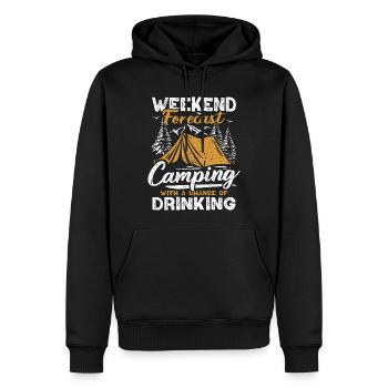 Prévisions de camping Beer Tent Montagnes Randonnée Camper - Sweat à capuche Premium bio Homme - noir - Devant - Nico (187cm)