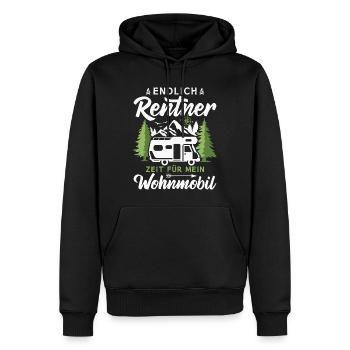 Endlich Rentner Zeit für mein Wohnmobil Camping - Männer Premium Bio Hoodie - Schwarz - Vorne - Nico (187cm)
