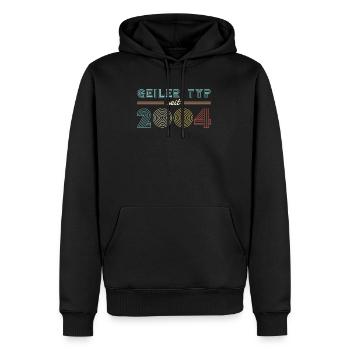 18. Geburtstag Männer TShirt 2004 Geburtstag Mann - Männer Premium Bio Hoodie - Schwarz - Vorne - Nico (187cm)