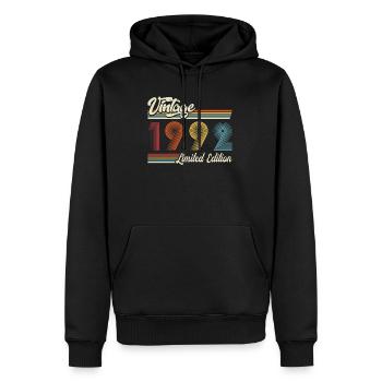 Limitierte Auflage 1992 Geburtstagsshirt 30. - Männer Premium Bio Hoodie - Schwarz - Vorne - Nico (187cm)