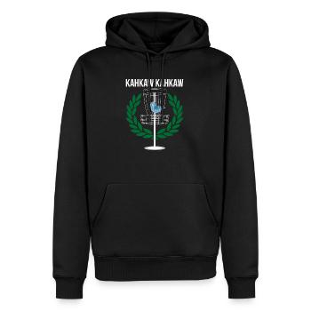 Disc Golf Birdie - Männer Premium Bio Hoodie - Schwarz - Vorne - Nico (187cm)