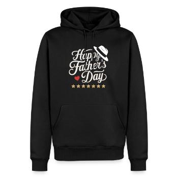 Father's Day Gift with Hat - Men’s Premium Organic Hoodie - black - Front - Nico (187cm)