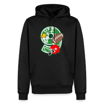 Fußball 9. Geburtstagsparty Nummer 9 - 9 Jahre - Männer Premium Bio Hoodie - Schwarz - Vorne - Nico (187cm)