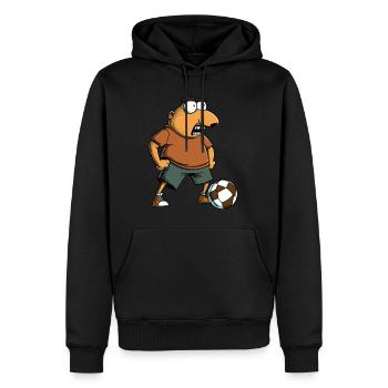 Football Mole - Men’s Premium Organic Hoodie - black - Front - Nico (187cm)