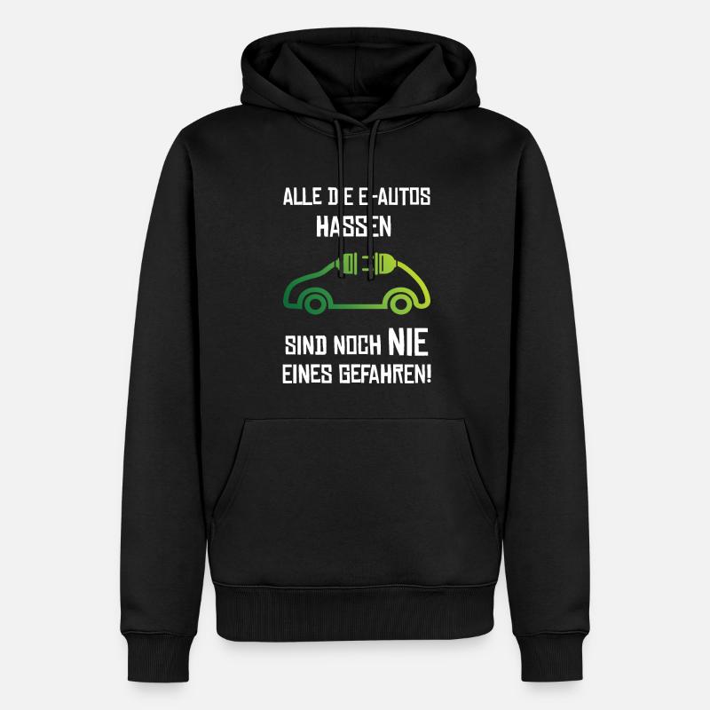Elektroauto E-Auto Strom - Männer Premium Bio Hoodie - Schwarz