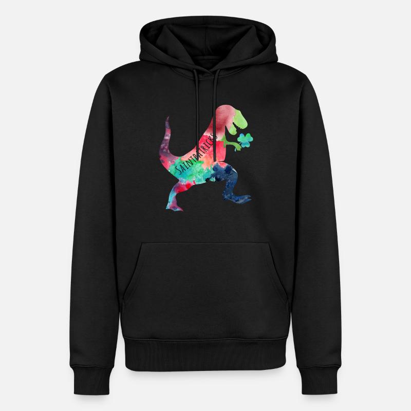 Saint Patrick Trex - Sweat à capuche Premium bio Homme - noir