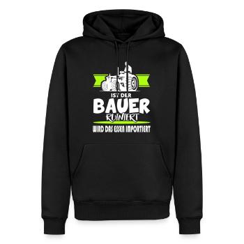 Ist der Bauer ruiniert Demostration Protest - Männer Premium Bio Hoodie - Schwarz - Vorne - Nico (187cm)