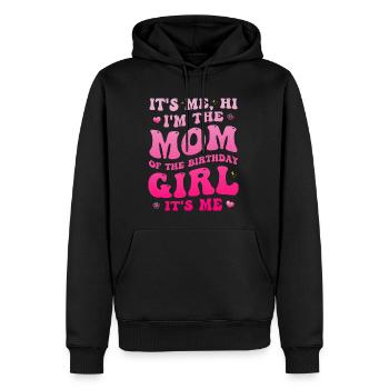 Maman de la fête d’anniversaire amusante de la fille d’anniversaire - Sweat à capuche Premium bio Homme - noir - Devant - Nico (187cm)