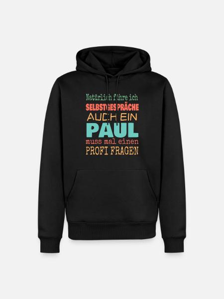 Paul - Männer Premium Bio Hoodie - Schwarz