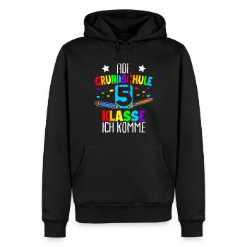 5. Klasse | Grundschule Abschluss 2022 T-Shirt - Männer Premium Bio Hoodie - Schwarz - Vorne - Nico (187cm)