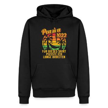 Pension Pensionär Pensionärin 2022 Lange Arbeiten - Männer Premium Bio Hoodie - Schwarz - Vorne - Nico (187cm)