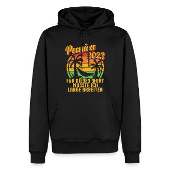 Pension Pensionär Pensionärin 2023 Lange Arbeiten - Männer Premium Bio Hoodie - Schwarz - Vorne - Nico (187cm)