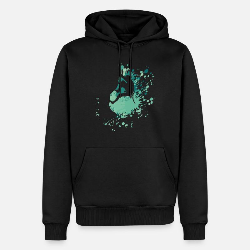 Climber Extrem Sport Color Splash - Männer Premium Bio Hoodie - Schwarz