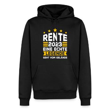 Rente Ruhestand Geschenkidee Rente 2023 Rentner - Männer Premium Bio Hoodie - Schwarz - Vorne - Nico (187cm)