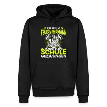 Feuerwehrmann Jugendfeuerwehr Freiwillige Feuerweh - Männer Premium Bio Hoodie - Schwarz - Vorne - Nico (187cm)