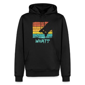 Katze Katzenmotiv Katzen T-Shirt Katzen Geschenk - Männer Premium Bio Hoodie - Schwarz - Vorne - Nico (187cm)