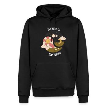 La nature est l’avenir Rétro Nature Designs - Sweat à capuche Premium bio Homme - noir - Devant - Nico (187cm)