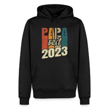 Papa Geschenk Papa 2023 Vater - Männer Premium Bio Hoodie - Schwarz - Vorne - Nico (187cm)