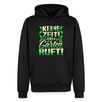 Garten Keine Zeit Garten Ruft Gärtner Hobbygärtner - Männer Premium Bio Hoodie - Schwarz - Vorne - Nico (187cm)