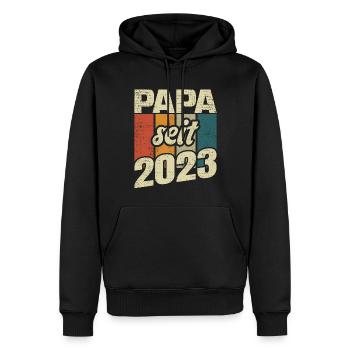 Papa Geschenk Papa 2023 Vater - Männer Premium Bio Hoodie - Schwarz - Vorne - Nico (187cm)