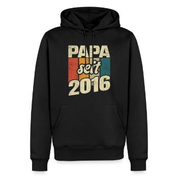 Papa Geschenk Papa 2016 Vater - Männer Premium Bio Hoodie - Schwarz - Vorne - Nico (187cm)