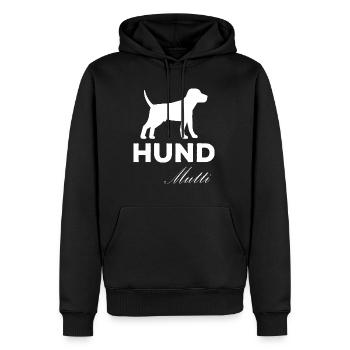 Hund Chien - Sweat à capuche Premium bio Homme - noir - Devant - Nico (187cm)