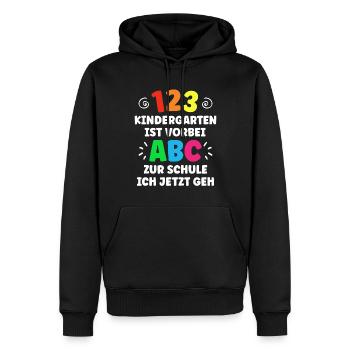 Kita Abgänger 2023 Eine Legende Verlässt Gelände - Männer Premium Bio Hoodie - Schwarz - Vorne - Nico (187cm)