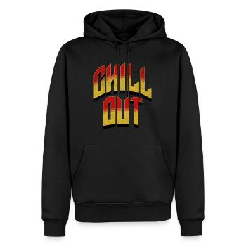 Chillout Relax - Sweat à capuche Premium bio Homme - noir - Devant - Nico (187cm)