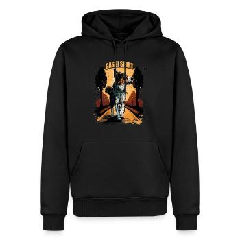 Chemise de promenade de chien - Sweat à capuche Premium bio Homme - noir - Devant - Nico (187cm)