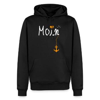 Moin Orange couleur Glitter Bling Princess - Sweat à capuche Premium bio Homme - noir - Devant - Nico (187cm)