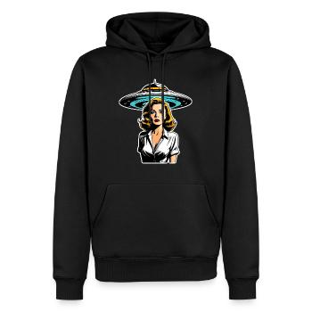 Film Noir Alien Abduction Movie Scene - Men’s Premium Organic Hoodie - black - Front - Nico (187cm)