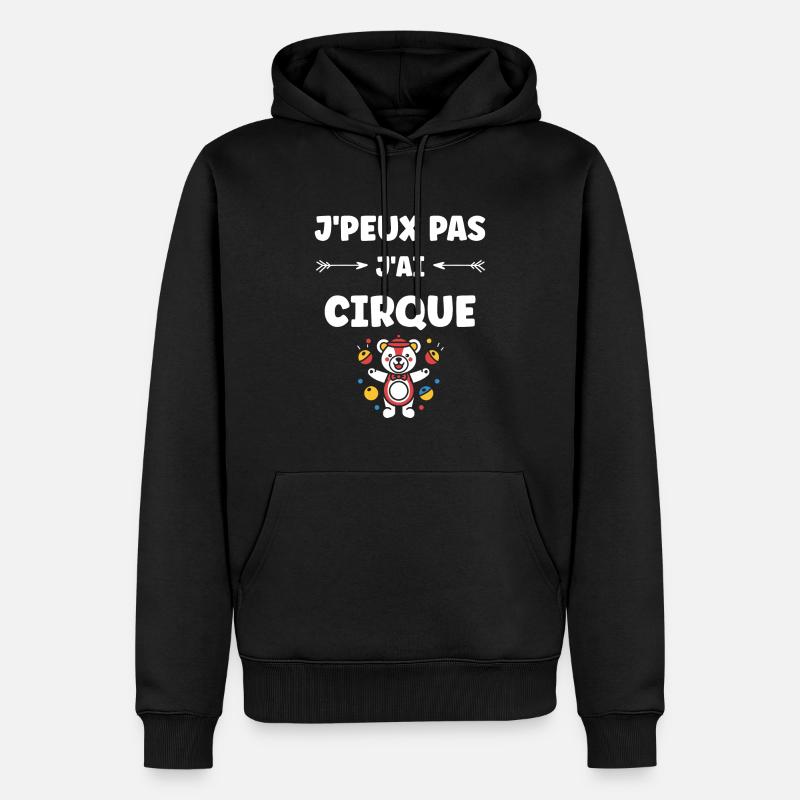Humour cirque - Sweat à capuche Premium bio Homme - noir