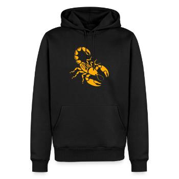 scorpion - Sweat à capuche Premium bio Homme - noir - Devant - Nico (187cm)