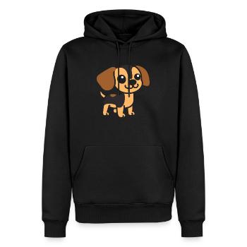 Chiweenie - Sweat à capuche Premium bio Homme - noir - Devant - Nico (187cm)
