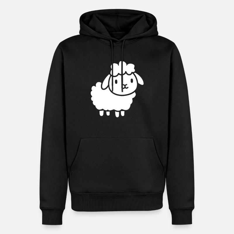 Lamm - Männer Premium Bio Hoodie - Schwarz