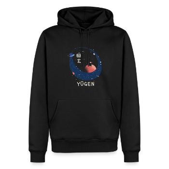 Samouraï sur la Lune Salle Japonais - Sweat à capuche Premium bio Homme - noir - Devant - Nico (187cm)