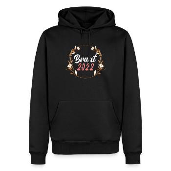 Braut 2022 - Männer Premium Bio Hoodie - Schwarz - Vorne - Nico (187cm)