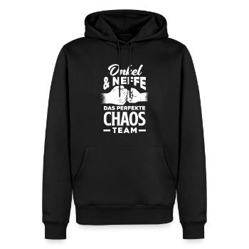 Onkel Und Neffe - Männer Premium Bio Hoodie - Schwarz - Vorne - Nico (187cm)