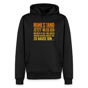 Ruhestand Pensionierung Abschiedsfeier Abschieds - Männer Premium Bio Hoodie - Schwarz - Vorne - Nico (187cm)