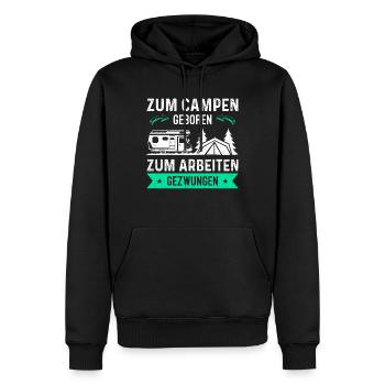 Campen Camping Natur Wohnmobil Zelt Camper - Männer Premium Bio Hoodie - Schwarz - Vorne - Nico (187cm)