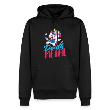 Death metal - Sweat à capuche Premium bio Homme - noir - Devant - Nico (187cm)