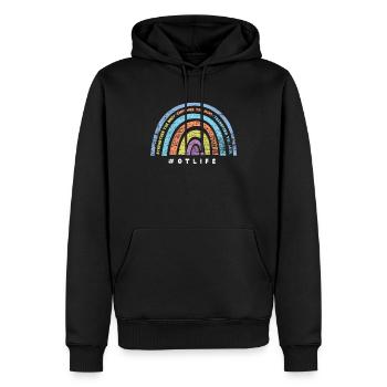 Ergothérapeute Arc-en-ciel - Sweat à capuche Premium bio Homme - noir - Devant - Nico (187cm)