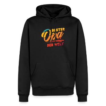 Bester Opa - Männer Premium Bio Hoodie - Schwarz - Vorne - Nico (187cm)