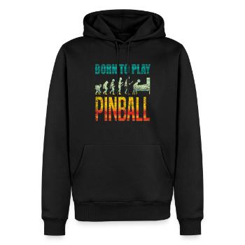 Pinball Flipperautomat Hobby Spielhalle - Männer Premium Bio Hoodie - Schwarz - Vorne - Nico (187cm)